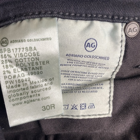 AG The Farrah High Rise Skinny Ankle Jeans in Super Black Size 30 NWT - Picture 7 of 8